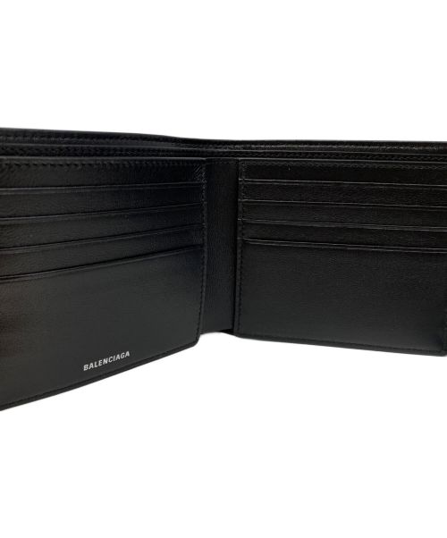 BALENCIAGA（バレンシアガ）BALENCIAGA (バレンシアガ) BBモノグラム二つ折り財布 ブラックの古着・服飾アイテム