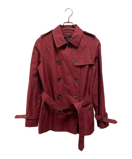 COACH（コーチ）COACH (コーチ) ショートトレンチコート レッド サイズ:Sの古着・服飾アイテム
