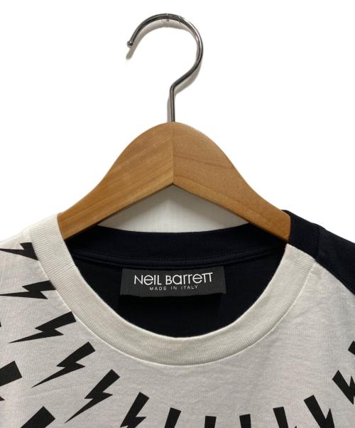 NEIL BARRETT（ニールバレット）NEIL BARRETT (ニールバレット) スラントサンダーボルトTシャツ ブラック サイズ:Mの古着・服飾アイテム