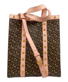 BURBERRY（バーバリー）の古着「TBモノグラム2WAYトートバッグ」｜ブラウン×ピンク
