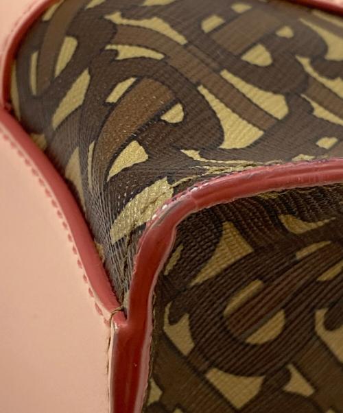 BURBERRY（バーバリー）BURBERRY (バーバリー) TBモノグラム2WAYトートバッグ ブラウン×ピンクの古着・服飾アイテム