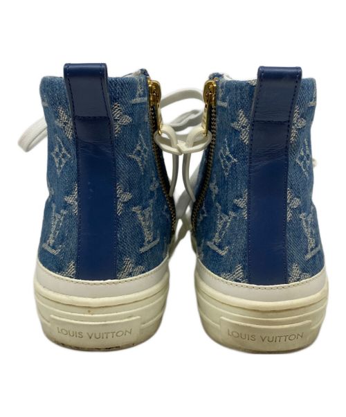 LOUIS VUITTON（ルイ ヴィトン）LOUIS VUITTON (ルイ ヴィトン) ステラーラインデニムハイカットスニーカー インディゴ サイズ:36 1/2の古着・服飾アイテム
