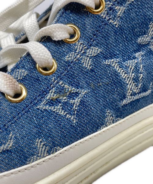LOUIS VUITTON（ルイ ヴィトン）LOUIS VUITTON (ルイ ヴィトン) ステラーラインデニムハイカットスニーカー インディゴ サイズ:36 1/2の古着・服飾アイテム