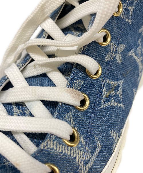 LOUIS VUITTON（ルイ ヴィトン）LOUIS VUITTON (ルイ ヴィトン) ステラーラインデニムハイカットスニーカー インディゴ サイズ:36 1/2の古着・服飾アイテム