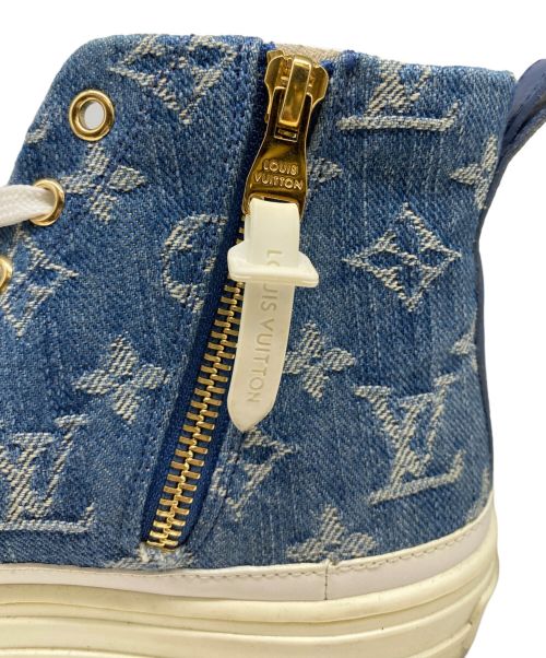 LOUIS VUITTON（ルイ ヴィトン）LOUIS VUITTON (ルイ ヴィトン) ステラーラインデニムハイカットスニーカー インディゴ サイズ:36 1/2の古着・服飾アイテム