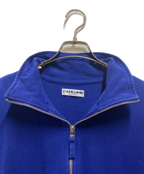 CAHLUMN（カウラム）CAHLUMN (カウラム) Zip Cadet Collar Shirt ブルー サイズ:Ｌの古着・服飾アイテム