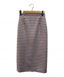 ANAYI（アナイ）の古着「ジャガードタイトスカート」｜パープル