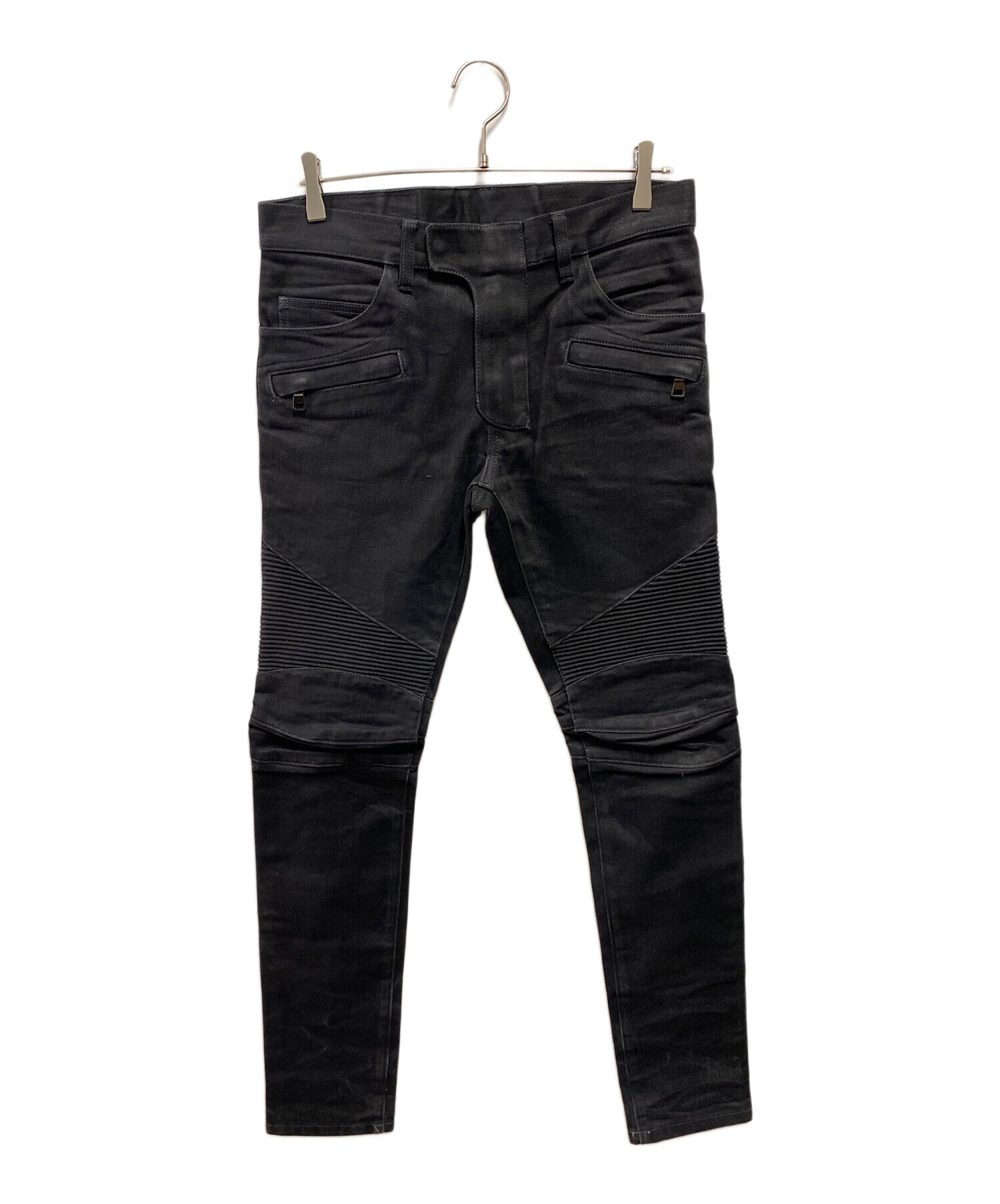 BALMAIN (バルマン) バイカーデニム ブラック サイズ:29