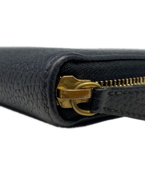bonaventura（ボナベンチュラ）bonaventura (ボナベンチュラ) ラウンドファスナー長財布 ブラックの古着・服飾アイテム