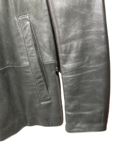 BOSS HUGO BOSS（ボス ヒューゴボス）BOSS HUGO BOSS (ボス ヒューゴボス) レザージャケット ブラック サイズ:50の古着・服飾アイテム