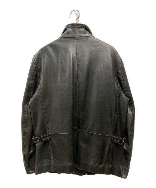 BOSS HUGO BOSS（ボス ヒューゴボス）BOSS HUGO BOSS (ボス ヒューゴボス) レザージャケット ブラック サイズ:50の古着・服飾アイテム