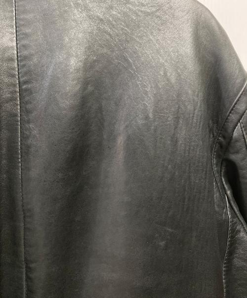 BOSS HUGO BOSS（ボス ヒューゴボス）BOSS HUGO BOSS (ボス ヒューゴボス) レザージャケット ブラック サイズ:50の古着・服飾アイテム