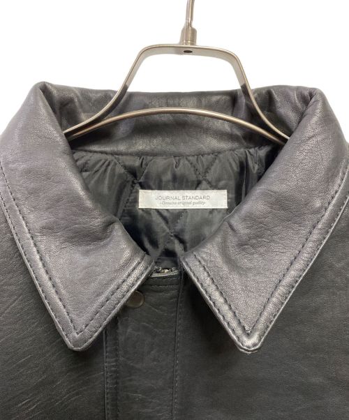 JOURNAL STANDARD（ジャーナルスタンダード）JOURNAL STANDARD (ジャーナル スタンダード) ラムダッドレザー ヴィンテージ ジャケット ブラック サイズ:Lの古着・服飾アイテム
