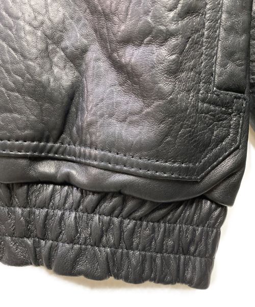 JOURNAL STANDARD（ジャーナルスタンダード）JOURNAL STANDARD (ジャーナル スタンダード) ラムダッドレザー ヴィンテージ ジャケット ブラック サイズ:Lの古着・服飾アイテム