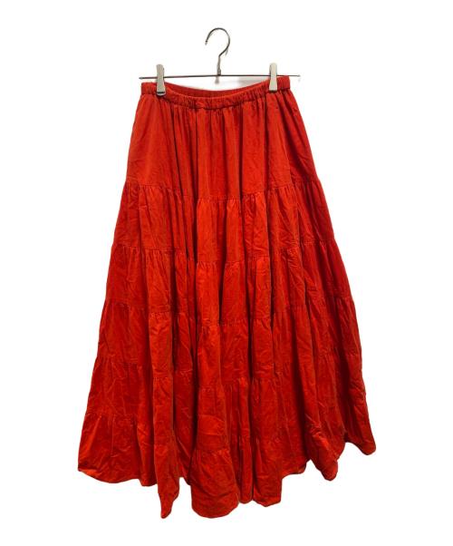 Ron Herman（ロンハーマン）Ron Herman (ロンハーマン) コーデュロイティアードスカート レッド サイズ:Sの古着・服飾アイテム