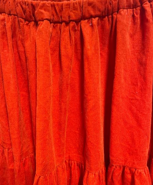 Ron Herman（ロンハーマン）Ron Herman (ロンハーマン) コーデュロイティアードスカート レッド サイズ:Sの古着・服飾アイテム