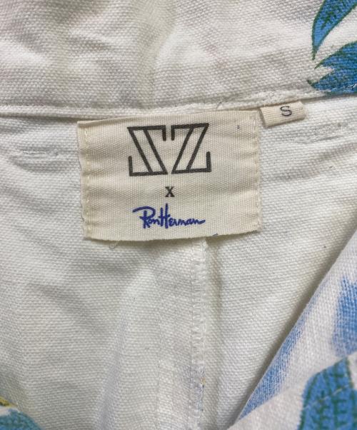 SZ Blockprints（エスゼットブロックプリント）SZ Blockprints (エスゼットブロックプリント) Ron Herman (ロンハーマン) 別注 Palldi DISCO PANTS ホワイト×ブルー サイズ:Ｓの古着・服飾アイテム