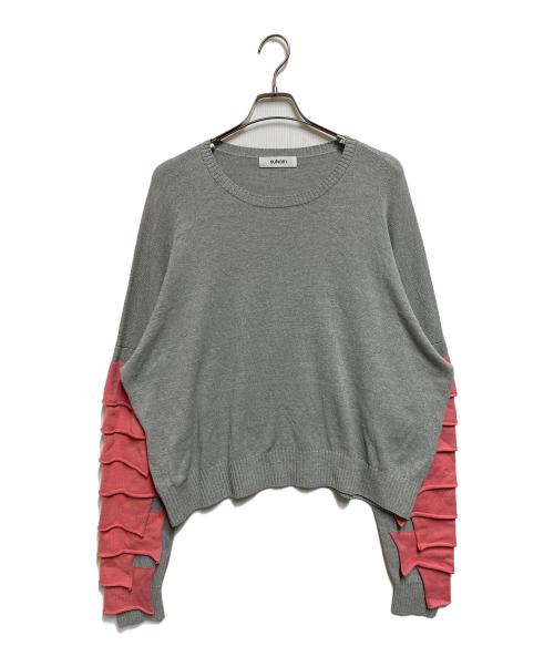 sulvam（サルバム）sulvam (サルバム) 袖デザインニット グレー サイズ:Mの古着・服飾アイテム