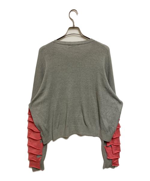 sulvam（サルバム）sulvam (サルバム) 袖デザインニット グレー サイズ:Mの古着・服飾アイテム