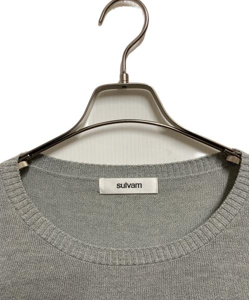 sulvam（サルバム）sulvam (サルバム) 袖デザインニット グレー サイズ:Mの古着・服飾アイテム