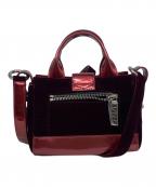 KENZOケンゾー）の古着「ベロアショルダーバッグ」｜レッド