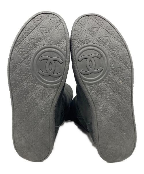 CHANEL（シャネル）CHANEL (シャネル) ココマークキルティング ムートンブーツ ブラック サイズ:35の古着・服飾アイテム