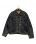 LEVI'S（リーバイス）の古着「後染め ブラックデニムジャケット」｜ブラック