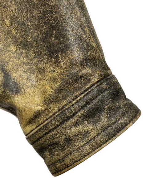 D'HOMME A HOMME（ドムアオム）D'HOMME A HOMME (ドムアオム) A-2レザーフライトジャケット ブラック サイズ:Lの古着・服飾アイテム