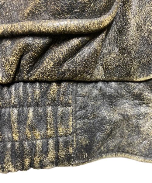 D'HOMME A HOMME（ドムアオム）D'HOMME A HOMME (ドムアオム) A-2レザーフライトジャケット ブラック サイズ:Lの古着・服飾アイテム