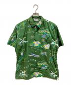 BlackEyePatchブラックアイパッチ）の古着「オープンカラーシャツ」｜グリーン