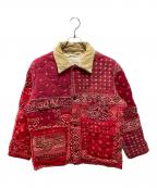 READYMADEレディメイド）の古着「QUILTED BANDANA BURN COAT」｜レッド