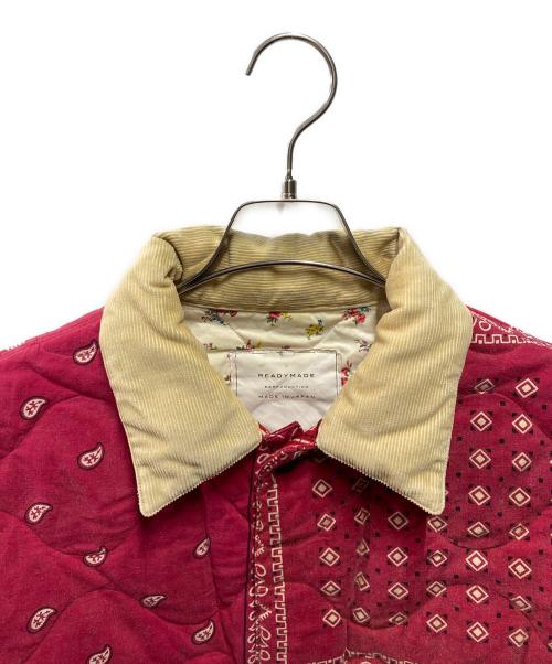READYMADE（レディメイド）READYMADE (レディメイド) QUILTED BANDANA BURN COAT レッドの古着・服飾アイテム
