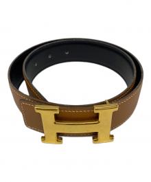 HERMES（エルメス）の古着「Hロゴベルト」｜ベージュ