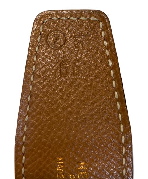 HERMES（エルメス）HERMES (エルメス) Hロゴベルト ベージュ サイズ:65の古着・服飾アイテム