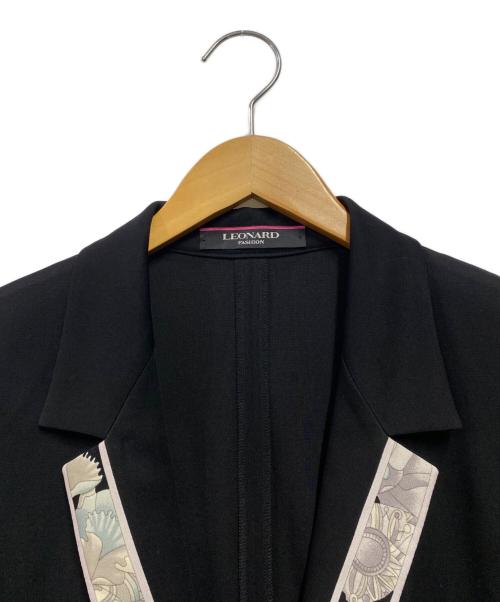 LEONARD（レオナール）LEONARD (レオナール) 襟切替ジャケット ブラック サイズ:42の古着・服飾アイテム