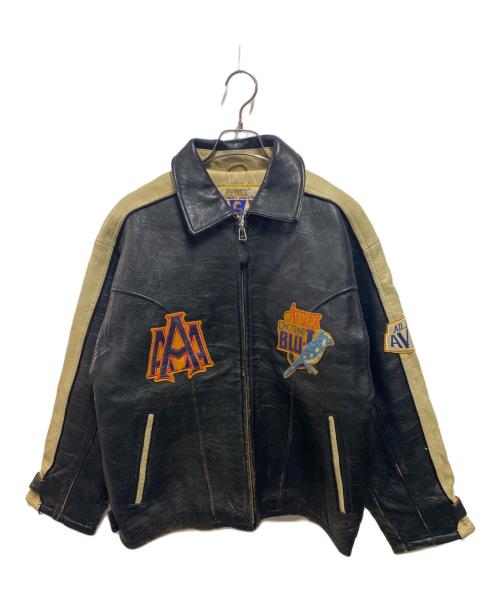 AVIREX（アヴィレックス）AVIREX (アヴィレックス) レザージャケット ブラック サイズ:Mの古着・服飾アイテム