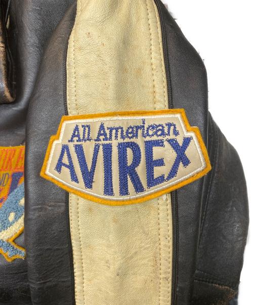 AVIREX（アヴィレックス）AVIREX (アヴィレックス) レザージャケット ブラック サイズ:Mの古着・服飾アイテム