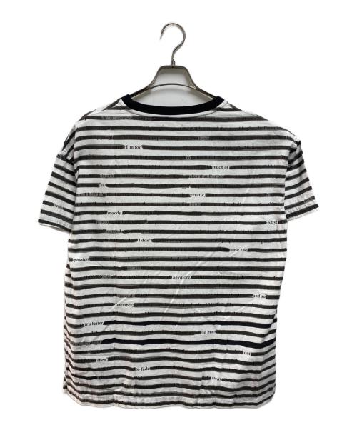 MINEDENIM（マインデニム）MINEDENIM (マインデニム) Letter Border T-SH ホワイト サイズ:2の古着・服飾アイテム