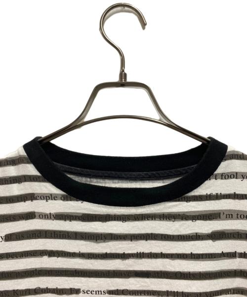 MINEDENIM（マインデニム）MINEDENIM (マインデニム) Letter Border T-SH ホワイト サイズ:2の古着・服飾アイテム