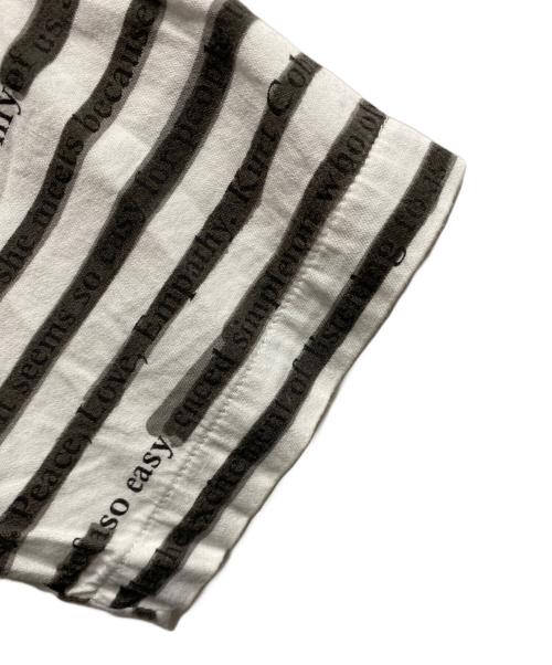 MINEDENIM（マインデニム）MINEDENIM (マインデニム) Letter Border T-SH ホワイト サイズ:2の古着・服飾アイテム