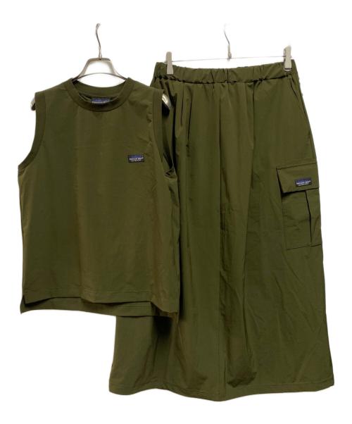 Thousand Mile（サウザンドマイル）Thousand Mile (サウザンドマイル) GENE HEAVENS (ジーンヘブンズ) セットアップ オリーブ サイズ:FREE 未使用品の古着・服飾アイテム