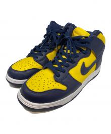 NIKE（ナイキ）の古着「DUNK HIGH SP MICHIGAN」｜イエロー×ネイビー