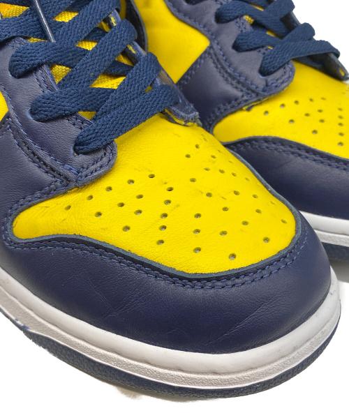 NIKE（ナイキ）NIKE (ナイキ) DUNK HIGH SP MICHIGAN イエロー×ネイビー サイズ:US9.5の古着・服飾アイテム