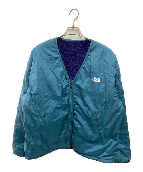 THE NORTH FACE（ザ ノース フェイス）THE NORTH FACE (ザ ノース フェイス) リバーシブルエクストリームパイルカーディガン パープル×グリーン サイズ:XLの古着・服飾アイテム
