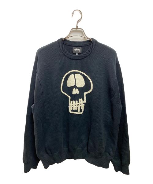 stussy（ステューシー）stussy (ステューシー) Skull Sweater ブラック サイズ:XLの古着・服飾アイテム