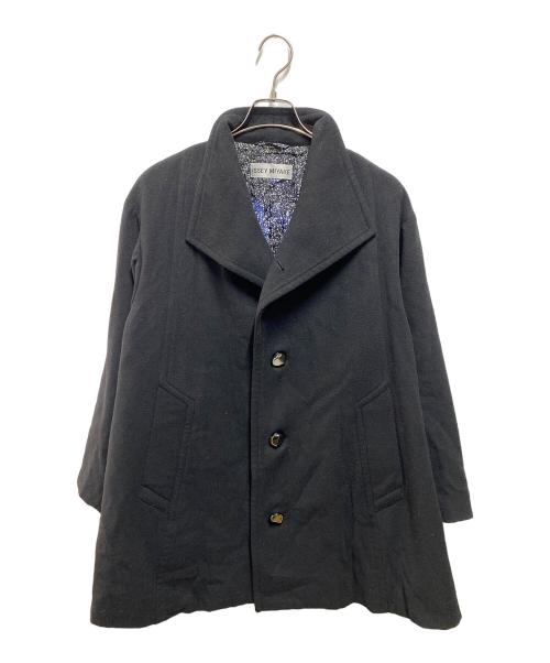 ISSEY MIYAKE（イッセイミヤケ）ISSEY MIYAKE (イッセイミヤケ) ウールカシミヤコート ブラック サイズ:3の古着・服飾アイテム