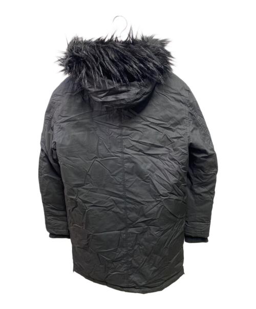 DIESEL（ディーゼル）DIESEL (ディーゼル) フェイクファー付モッズコート ブラック サイズ:Мの古着・服飾アイテム