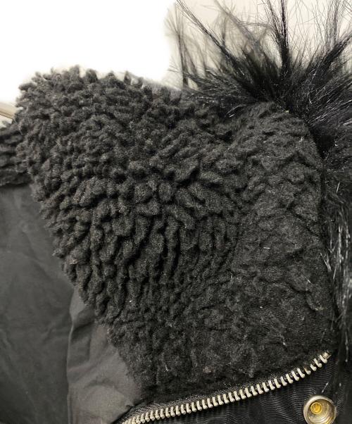 DIESEL（ディーゼル）DIESEL (ディーゼル) フェイクファー付モッズコート ブラック サイズ:Мの古着・服飾アイテム