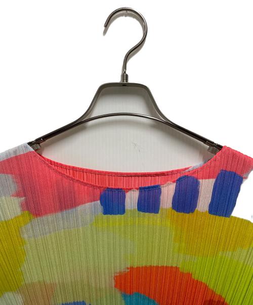 PLEATS PLEASE（プリーツプリーズ）PLEATS PLEASE (プリーツプリーズ) 総柄プリーツワンピース マルチカラー サイズ:3の古着・服飾アイテム