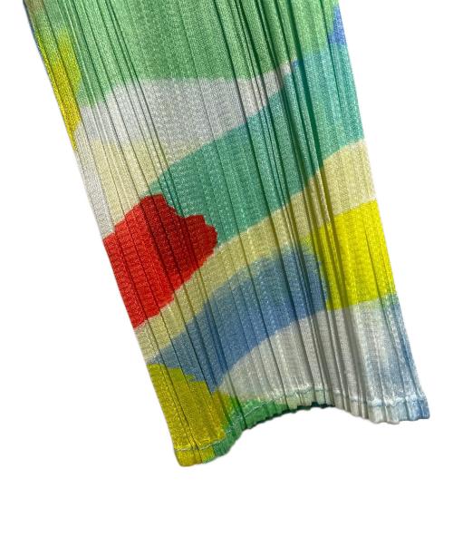 PLEATS PLEASE（プリーツプリーズ）PLEATS PLEASE (プリーツプリーズ) 総柄プリーツワンピース マルチカラー サイズ:3の古着・服飾アイテム